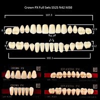 Зубы PX CROWN / EFUCERA, цвет A2, фасон S52S/N42/30, полный гарнитур, 28шт.