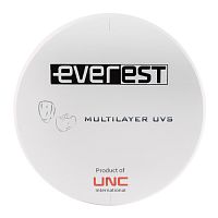 Диск циркониевый Everest Multilayer UVS, размер 98х20 мм, цвет C1, многослойный, для ускоренной синтеризации за 40 минут