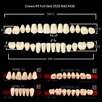 Зубы PX CROWN / EFUCERA, цвет B3, фасон S52S/N42/30, полный гарнитур, 28шт.