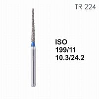 Бор алмазный MANI TR-224 по ISO 199, конус ,011 х 10.3 х 24.2 мм, зернистость S, 5 штук
