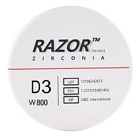 Диск циркониевый Razor 800, размер 95х16мм, оттенок D3, однослойный