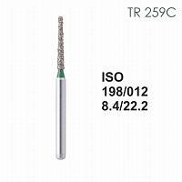 Бор алмазный MANI TR-259C по ISO 198, конус ,012 х 8.4 х 22.2 мм, зернистость C, 5 штук