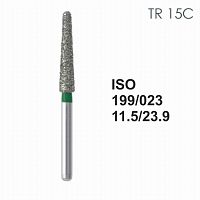 Бор алмазный MANI TR-15C по ISO 199, конус ,023 х 11.5 х 23.9 мм, зернистость C, 5 штук
