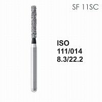 Бор алмазный MANI SF-11SC по ISO 111, цилиндр ,014 х 8.3 х 22.2 мм, зернистость SC, 5 штук