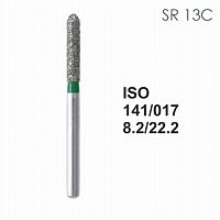 Бор алмазный MANI SR-13C по ISO 141, цилиндр ,017 х 8,2 х 22.2 мм, зернистость C, 5 штук