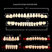 Зубы PX CROWN / EFUCERA, цвет C2, фасон T41S/N42/28, полный гарнитур, 28шт.