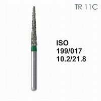 Бор алмазный MANI TR-11C по ISO 199, конус ,017 х 10.2 х 21.8 мм, зернистость C, 5 штук