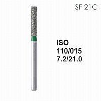 Бор алмазный MANI SF-21C по ISO 110, цилиндр ,015 х 7.2 х 21.0 мм, зернистость C, 5 штук