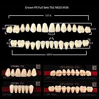 Зубы PX CROWN / EFUCERA, цвет B1, фасон T61/N61S/34, полный гарнитур, 28шт.
