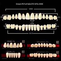 Зубы PX CROWN / EFUCERA, цвет B3, фасон S71/N71L/34, полный гарнитур, 28шт.