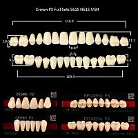 Зубы PX CROWN / EFUCERA, цвет A4, фасон S61S/N61S/34, полный гарнитур, 28шт.