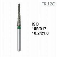 Бор алмазный MANI TR-12C по ISO 199, конус ,017 х 10.2 х 21.8 мм, зернистость C, 5 штук