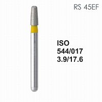 Бор алмазный MANI RS-45EF по ISO 544, конус ,017 х 3.9 х 17.6 мм, зернистость EF, 5 штук
