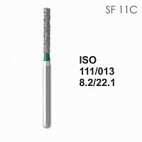 Бор алмазный MANI SF-11C по ISO 111, цилиндр ,013 х 8.2 х 22.1 мм, зернистость C, 5 штук