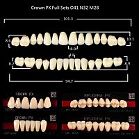 Зубы PX CROWN / EFUCERA, цвет C2, фасон O41/N32/28, полный гарнитур, 28шт.