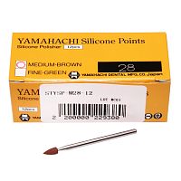 Силиконовый полир Yamahachi №28 для предварительной обработки сплавов и пластмасс, коричневый, 12 шт.