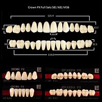Зубы PX CROWN / EFUCERA, цвет B4, фасон S81S/N81/36, полный гарнитур, 28шт.