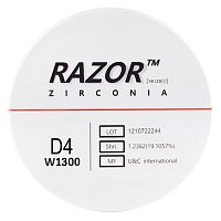 Диск циркониевый Razor 1300, размер 98х25мм, оттенок D4, однослойный