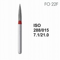 Бор алмазный MANI FO-22F по ISO 288, пламя ,015 х 7.1 х 21.0 мм, зернистость F, 5 штук