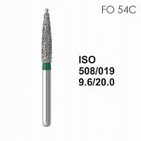 Бор алмазный MANI FO-54C по ISO 508, пламя ,019 х 9.6 х 20.0 мм, зернистость C, 5 штук