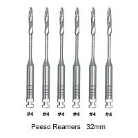 Дрильборы MANI Peeso Reamers машинные корневые пьезо, длина 32 мм, ISO-4, 6 шт.