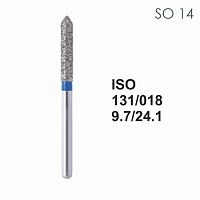 Бор алмазный MANI SO-14 по ISO 131, цилиндр ,018 х 9,7 х 24.1 мм, зернистость S, 5 штук
