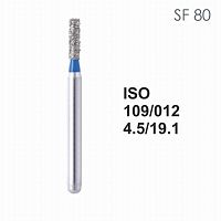 Бор алмазный MANI SF-80 по ISO 109, цилиндр ,012 х 4.5 х 19.1 мм, зернистость S, 5 штук