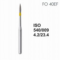 Бор алмазный MANI FO-40EF по ISO 540, игла ,009 х 4.2 х 23.4 мм, зернистость EF, 5 штук