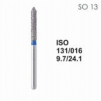 Бор алмазный MANI SO-13 по ISO 131, цилиндр ,016 х 9,7 х 24.1 мм, зернистость S, 5 штук