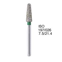 Бор алмазный MANI TR-258C по ISO 197, конус ,026 х 7.5 х 21.4 мм, зернистость C, 5 штук