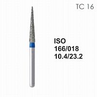 Бор алмазный MANI TC-16 по ISO 166, конус ,018 х 10.4 х 23.3 мм, зернистость S, 5 штук