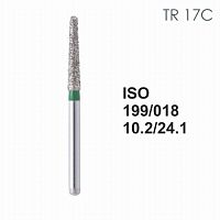 Бор алмазный MANI TR-17C по ISO 199, конус ,018 х 10.2 х 24.1 мм, зернистость C, 5 штук