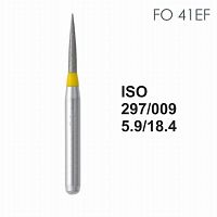 Бор алмазный MANI FO-41EF по ISO 297, торпеда ,009 х 5.9 х 18.4 мм, зернистость EF, 5 штук