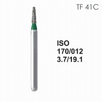 Бор алмазный MANI TF-41C по ISO 170, конус ,012 х 3.7 х 19.1 мм, зернистость C, 5 штук