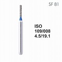 Бор алмазный MANI SF-81 по ISO 109, цилиндр ,008 х 4.5 х 19.1 мм, зернистость S, 5 штук