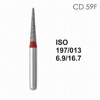 Бор алмазный MANI CD-59F по ISO 197, конус,013 х 6.9 х 16.7 мм, зернистость F, 5 штук