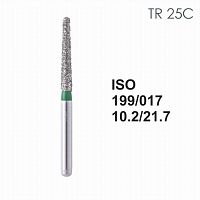 Бор алмазный MANI TR-25C по ISO 199, конус ,017 х 10.2 х 21.7 мм, зернистость C, 5 штук
