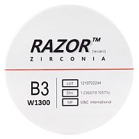 Диск циркониевый Razor 1300, размер 98х25мм, оттенок B3, однослойный