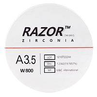 Диск циркониевый Razor 800, размер 98х25мм, оттенок A3.5, однослойный