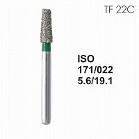Бор алмазный MANI TF-22C по ISO 171, конус ,022 х 5.6 х 19.1 мм, зернистость C, 5 штук