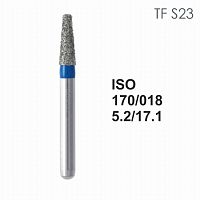 Бор алмазный MANI TF-S23 по ISO 170, конус ,018 х 5.2 х 17.1 мм, зернистость S, 5 штук