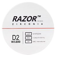 Диск циркониевый Razor 1300, размер 95х25мм, оттенок D2, однослойный