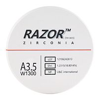 Диск циркониевый Razor 1300, размер 95х16мм, оттенок A3.5, однослойный