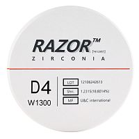 Диск циркониевый Razor 1300, размер 98х16мм, оттенок D4, однослойный