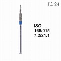 Бор алмазный MANI TC-24 по ISO 165, конус ,015 х 7.2 х 21.1 мм, зернистость S, 5 штук