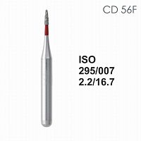 Бор алмазный MANI CD-56F по ISO 295, торпеда,007 х 2.2 х 16.7 мм, зернистость F, 5 штук