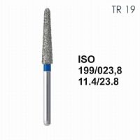 Бор алмазный MANI TR-19 по ISO 199, конус ,023 х 11.4 х 23.8 мм, зернистость S, 5 штук