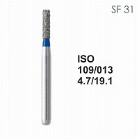 Бор алмазный MANI SF-31 по ISO 109, цилиндр ,013 х 4.7 х 19.1 мм, зернистость S, 5 штук
