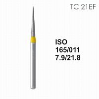 Бор алмазный MANI TC-21EF по ISO 165, конус ,011 х 7.9 х 21.8 мм, зернистость EF, 5 штук