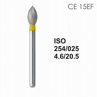 Бор алмазный MANI CE-15EF по ISO 254, почка ,025 х 4.6 х 20.5 мм, зернистость EF, 5 штук